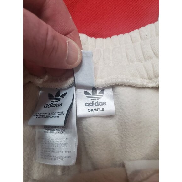 Adidas Joggers Women's Size S Cream And White Logo Prototype Model Sample Unit - Picture 9 of 13